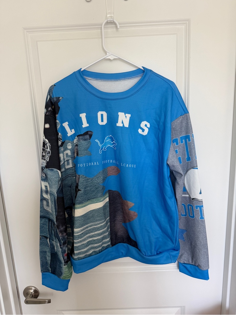 Mens Blue Lions Pullover Sweatshirt